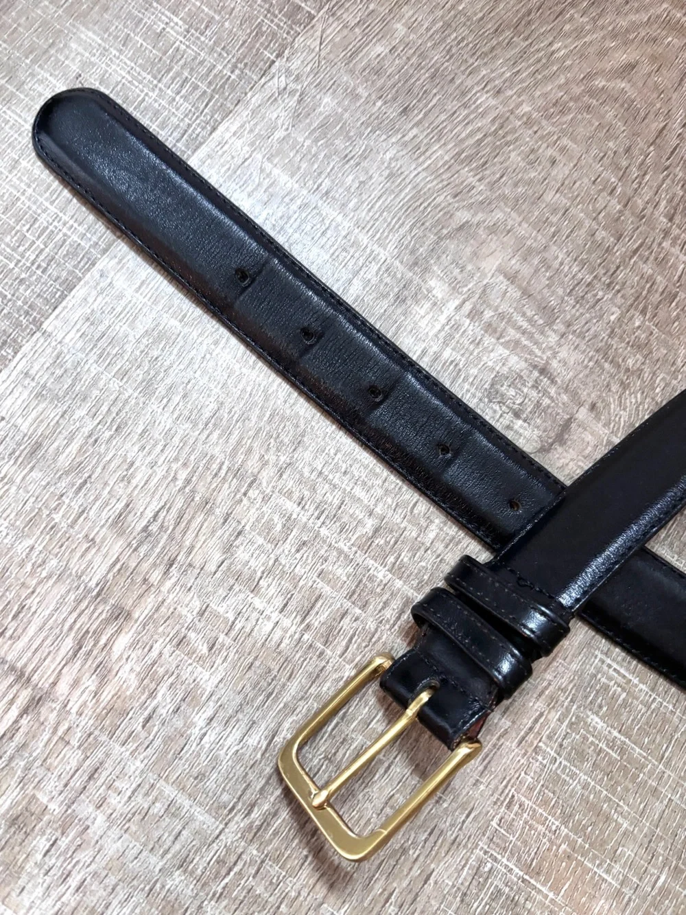Coach Mens Black Leather Belt Size 40 Brass Buckle Classic Luxury Office